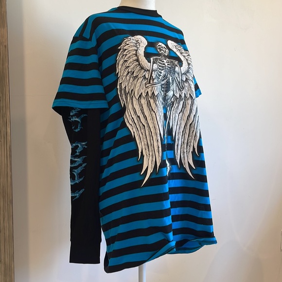 Dolls Kill Current Mood Skull Long Sleeve Tee (NWOT) - Picture 2 of 3